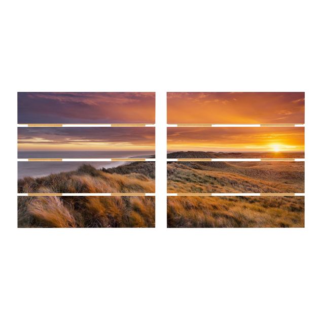 Tableaux de Rainer Mirau Lever de soleil sur la plage de Sylt