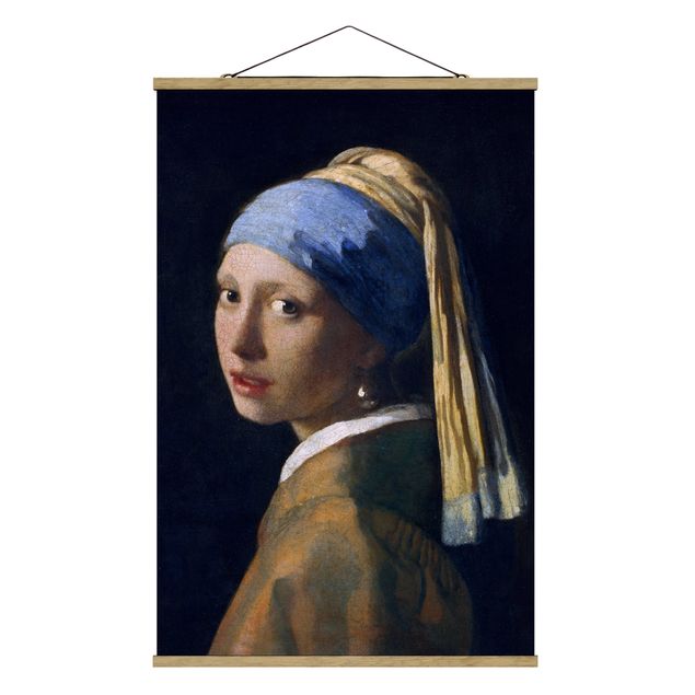 Tableau portraits Jan Vermeer Van Delft - Fille avec une boucle d'oreille en perle
