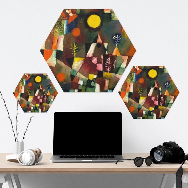 Tableau hexagon Paul Klee - La pleine lune