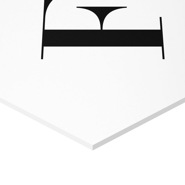 Hexagone en forex - Letter Serif White F