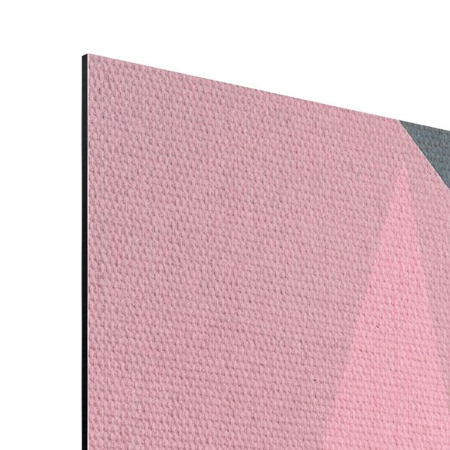 Tableaux muraux Géométrie de la transparence rose