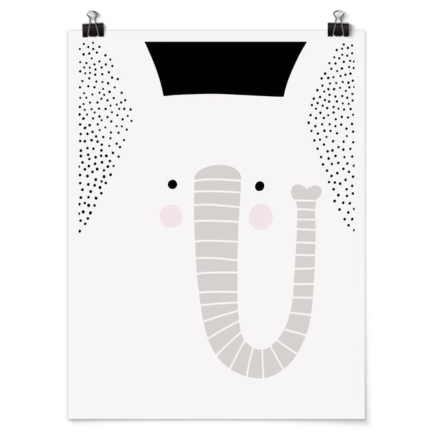 Tableau moderne Zoo à motifs - Éléphant
