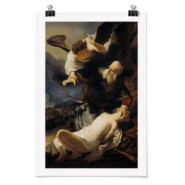 Décoration artistique Rembrandt van Rijn - L'ange empêchant le sacrifice d'Isaac
