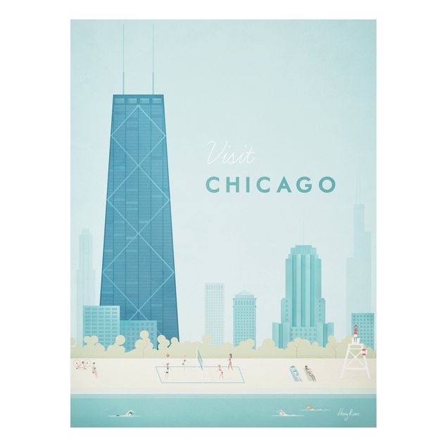 Tableau style vintage Poster de voyage - Chicago