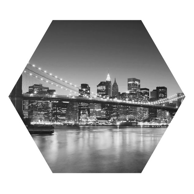 Tableaux noir et blanc Pont de Brooklyn à New York II
