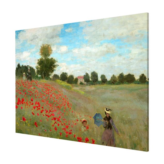 Toile impressionniste Claude Monet - Champ de coquelicots près d'Argenteuil