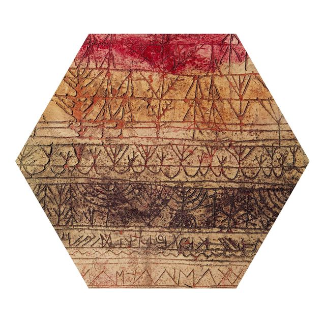 Tableaux en bois Paul Klee - Jeune forêt