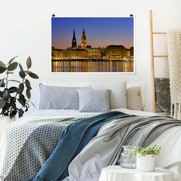Tableau moderne Panorama de Hambourg