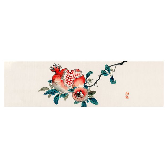Revêtement mural cuisine - Asian Vintage Drawing Pomegranate