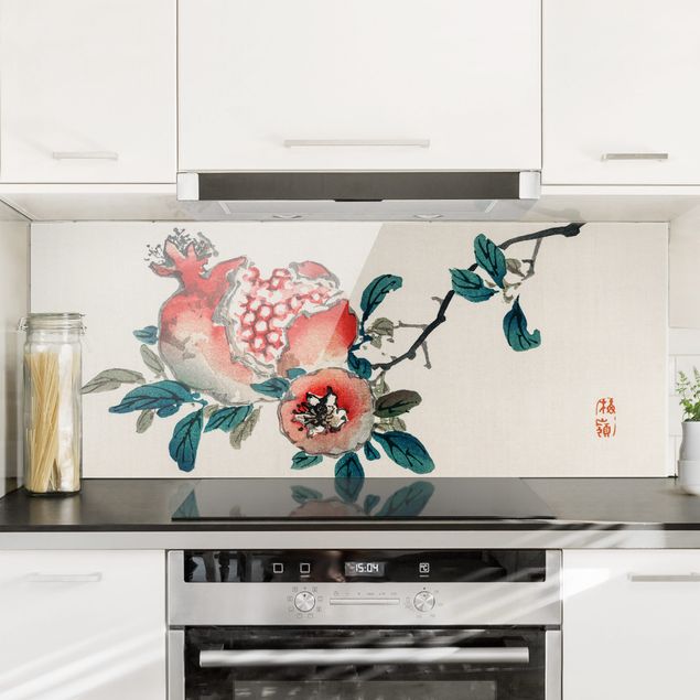 Déco murale cuisine Dessin asiatique de grenadier