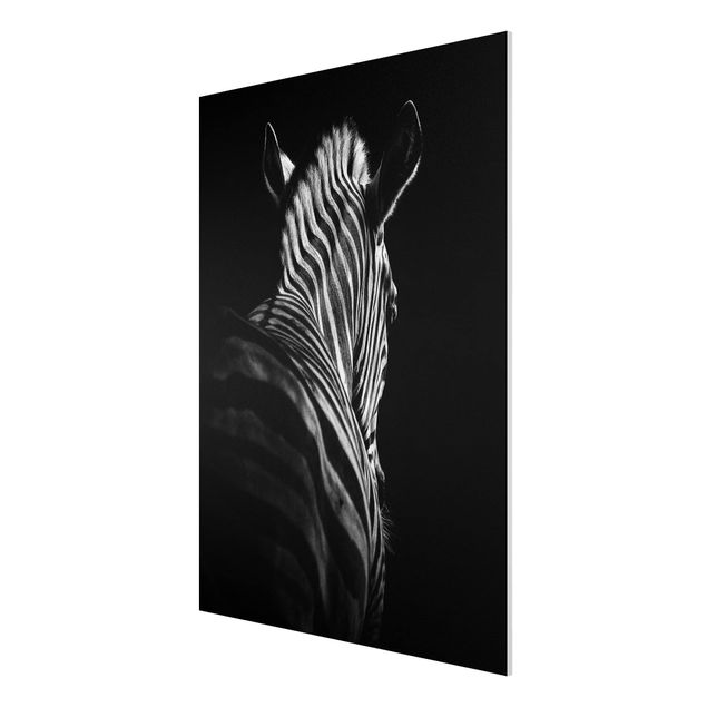 Tableaux moderne Silhouette de zèbre en noir et blanc