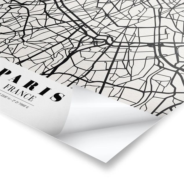 Tableaux Plan de ville de Paris - Classique