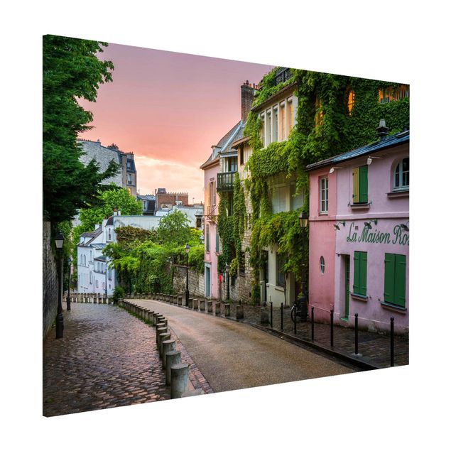 Déco mur cuisine Crépuscule de couleur rose à Paris