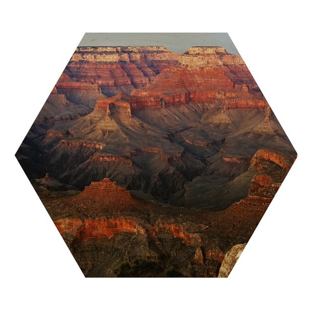 Hexagone en bois - Grand Canyon After Sunset