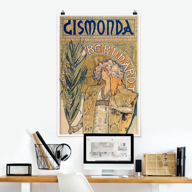 Déco murale cuisine Alfons Mucha - Affiche pour la pièce Gismonda