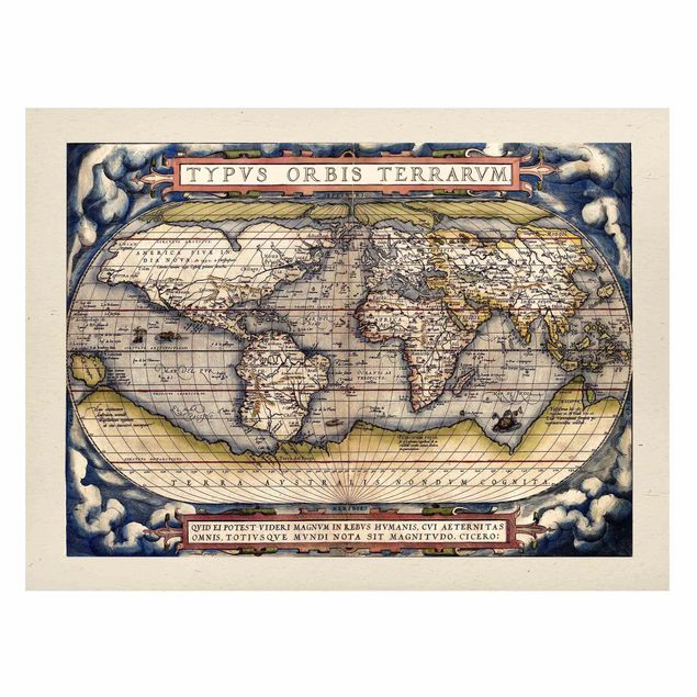 Tableaux mappemonde Carte historique du monde Typus Orbis Terrarum
