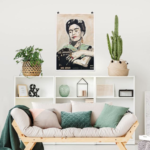 Tableaux portraits Frida Kahlo - Collage No.4
