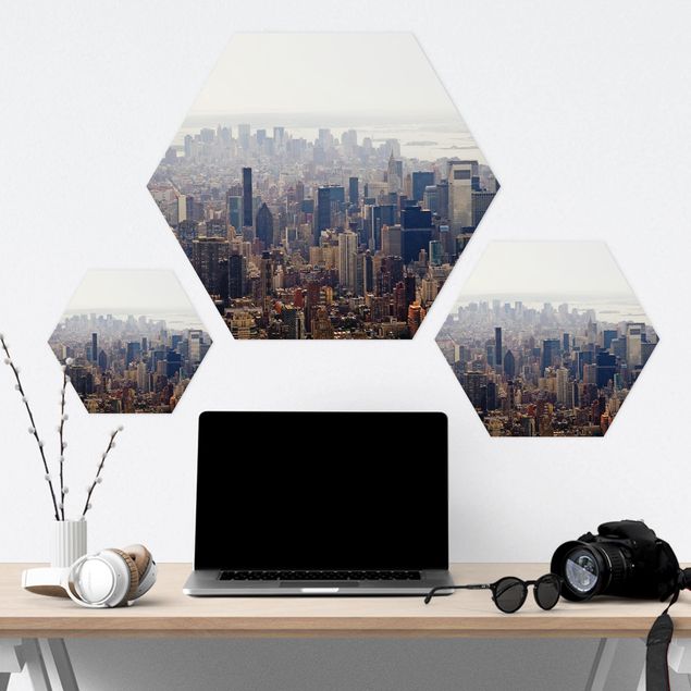 Hexagone en alu Dibond - Morning In New York