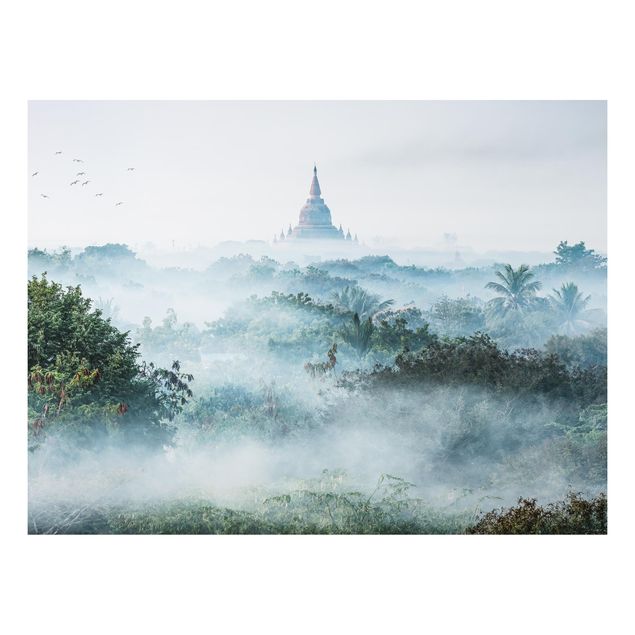 Tableaux paysage Brouillard matinal sur la jungle de Bagan