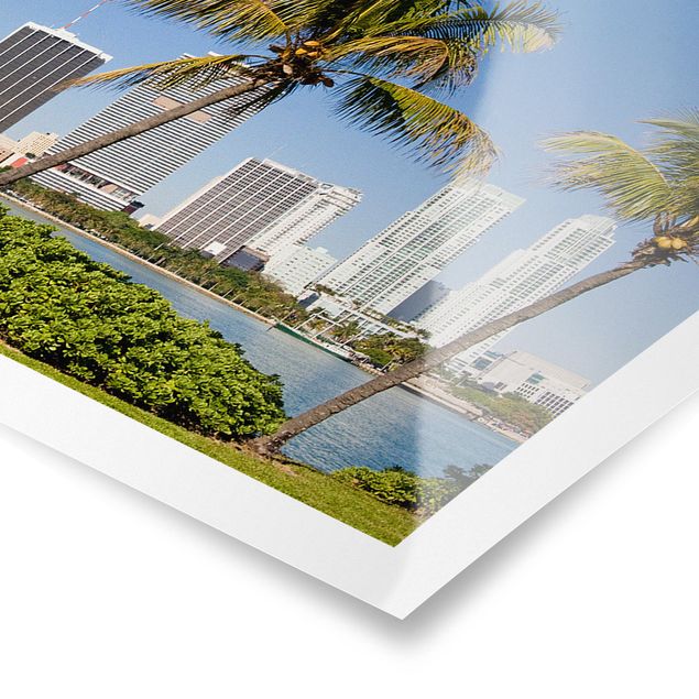 Posters muraux Miami Beach Skyline