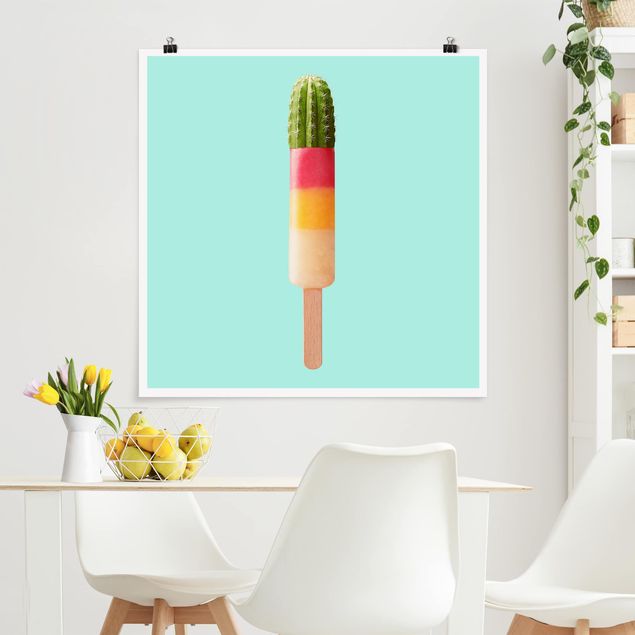 Tableaux moderne Popsicle avec cactus