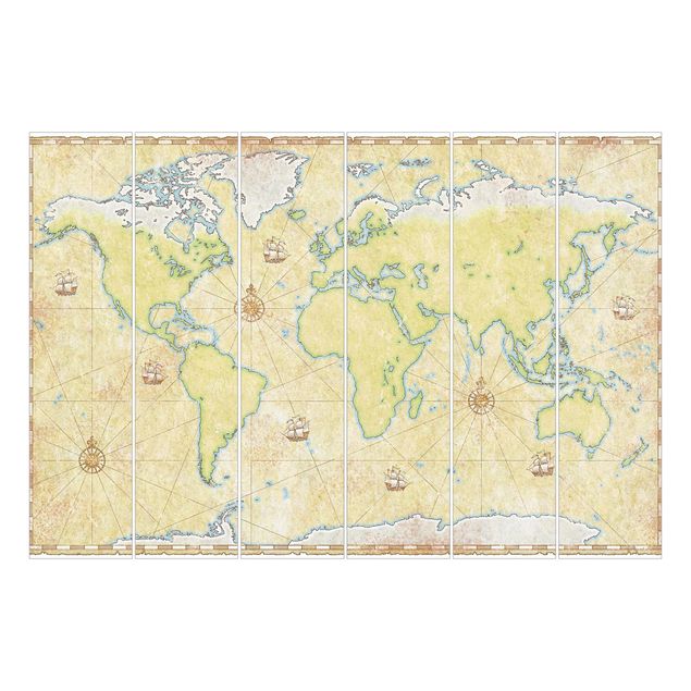 Set de panneaux coulissants - World Map