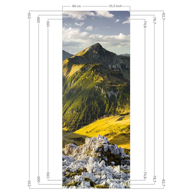Revêtement mural de douche - Mountains And Valley Of The Lechtal Alps In Tirol
