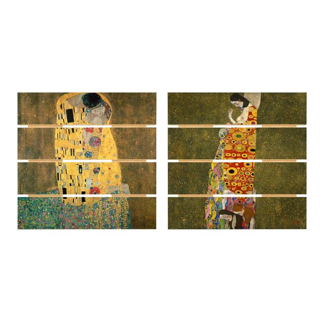Tableau Klimt Gustav Klimt - Baiser et espoir
