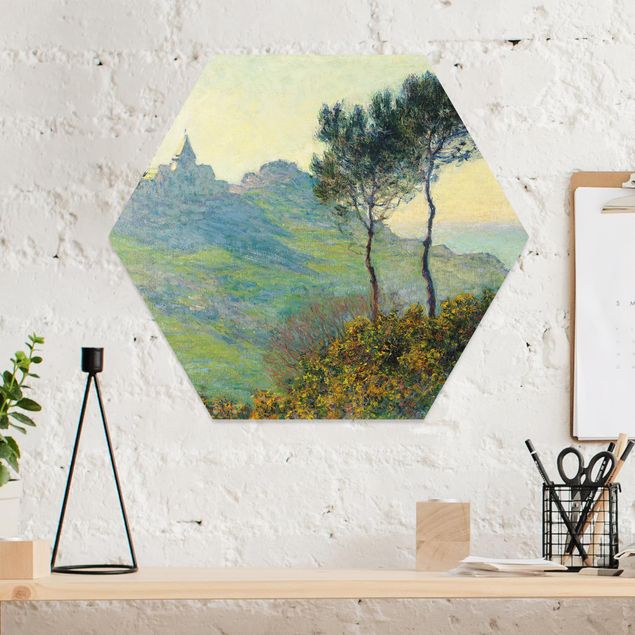 Tableaux paysage Claude Monet - L'église de Varengeville au soleil couchant