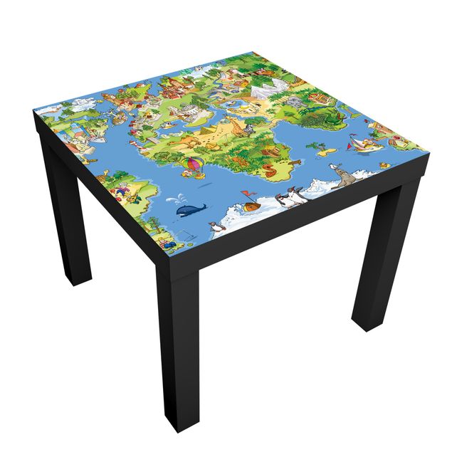 Papier adhésif pour meuble Grande et drôle carte du monde
