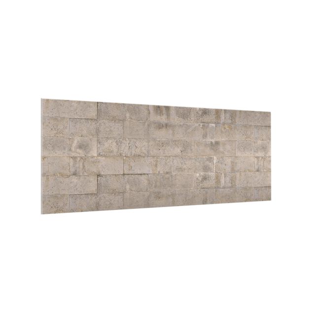 Fond de hotte pierre Mur de briques en béton