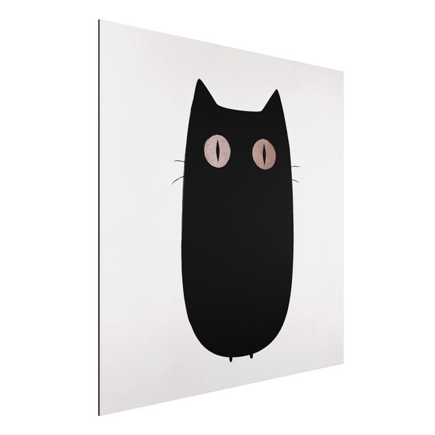 Déco murale cuisine Illustration d'un chat noir