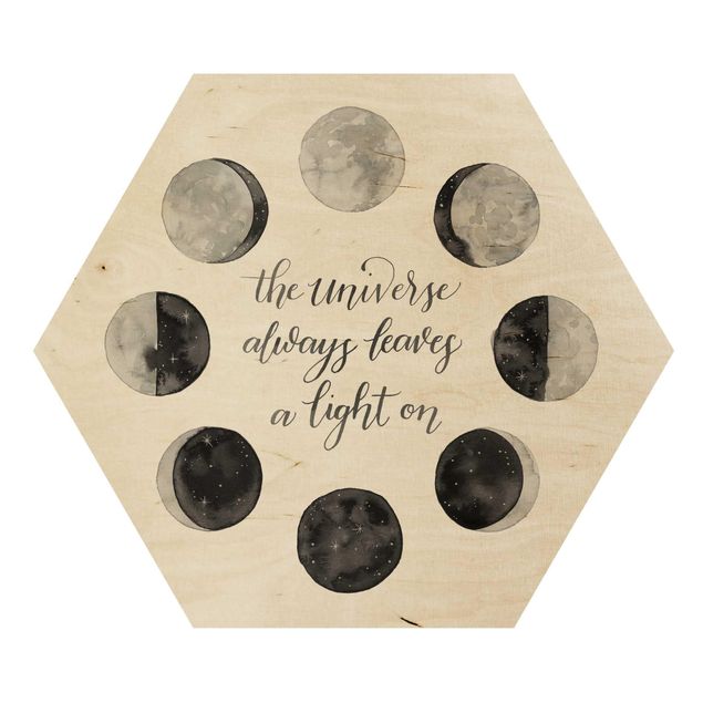 Hexagone en bois - Ode To The Moon - Universe