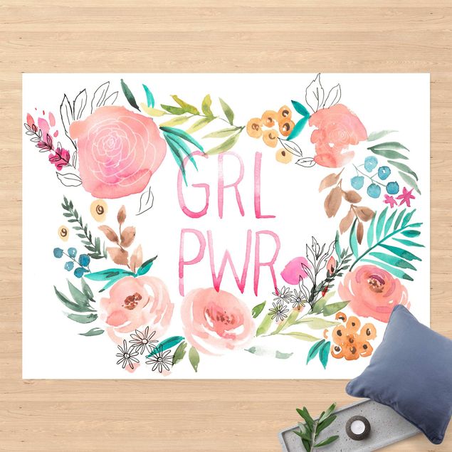 tapis extérieur jardin Pink Flowers - Girl Power