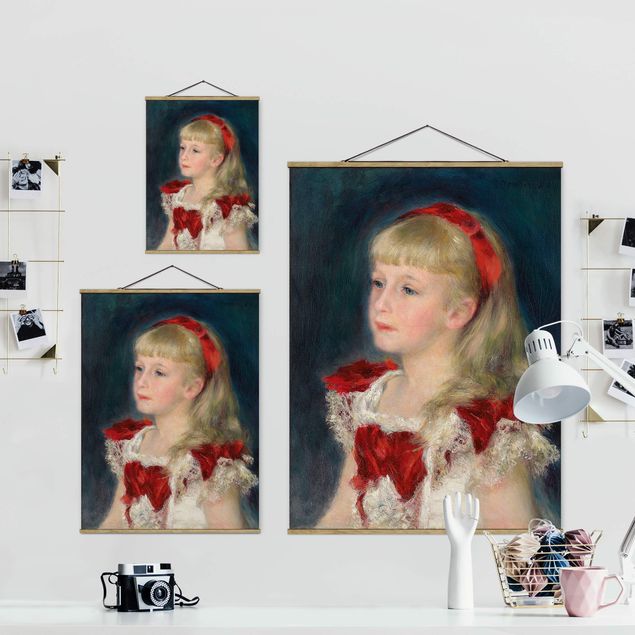 Tableaux reproduction Auguste Renoir - Mademoiselle Grimprel avec un ruban rouge
