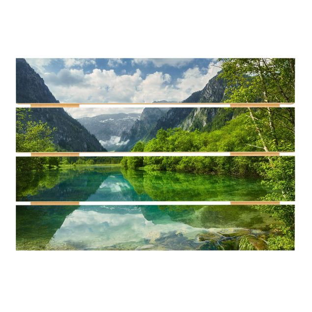 Tableau décoration Lac de montagne avec reflet de l'eau