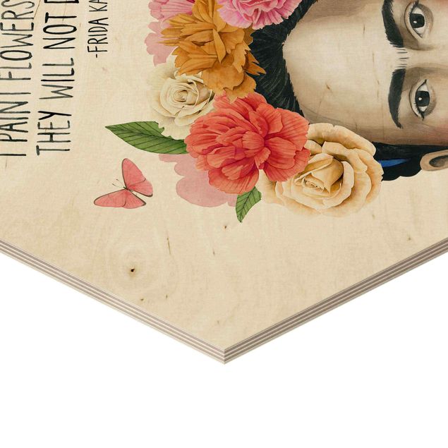 Hexagone en bois - Frida's Thoughts Set I