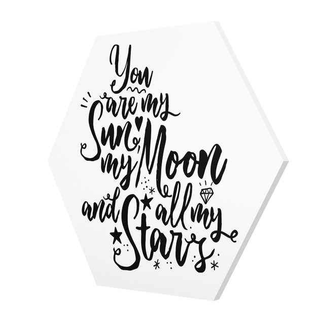 Tableaux muraux Tu es mon soleil, ma lune et toutes mes étoiles