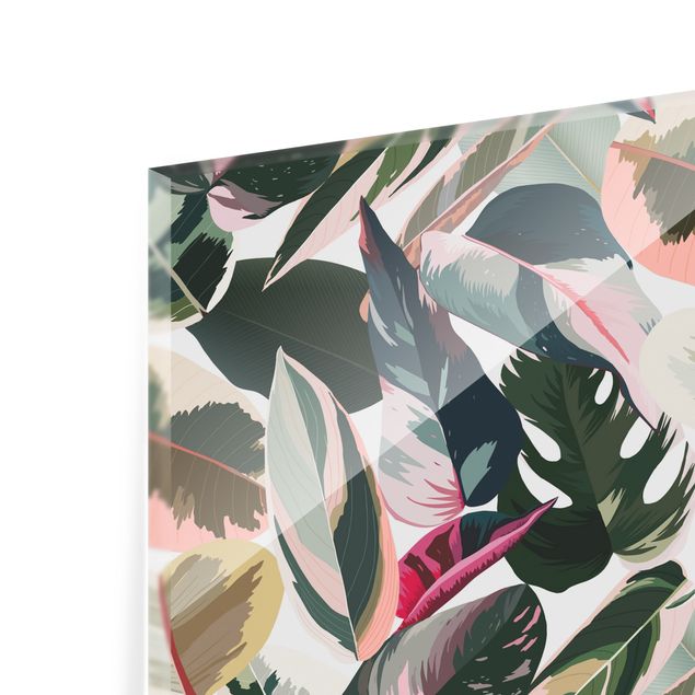 Fonds de hotte - Pink Tropical Pattern XXL - Format paysage 3:2
