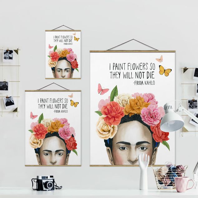 Tableau décoration Pensées de Frida - Fleurs