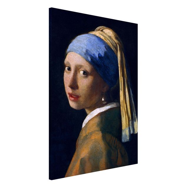 Tableau artistique Jan Vermeer Van Delft - Fille avec une boucle d'oreille en perle