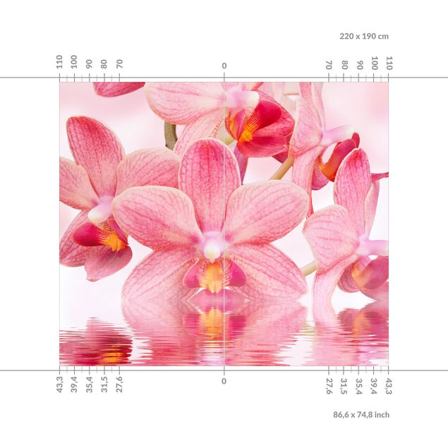 Revêtement mural de douche - Light Pink Orchid On Water