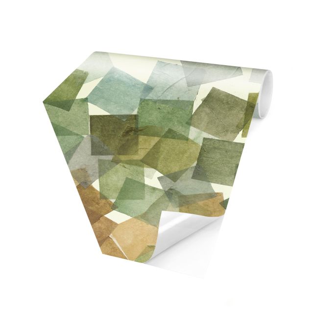Papiers peintspanoramique hexagonal Dés en chute libre