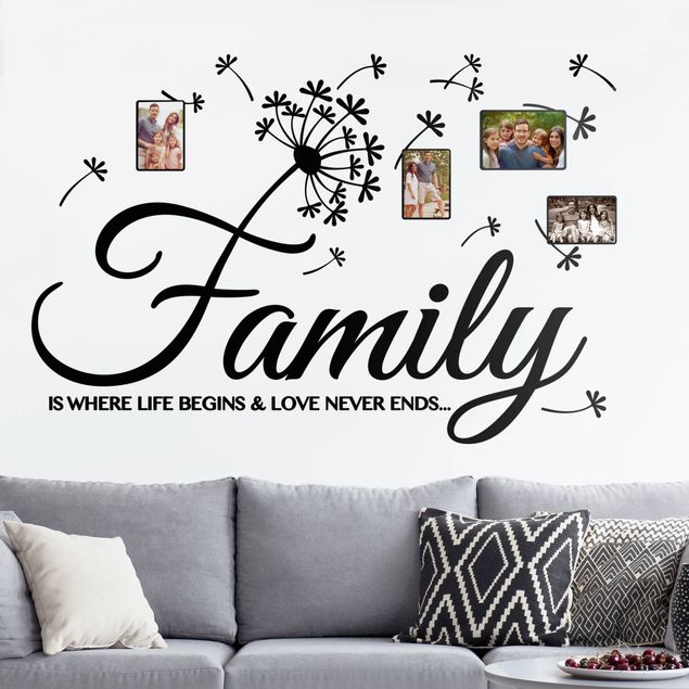 Stickers muraux citation Family Life Love