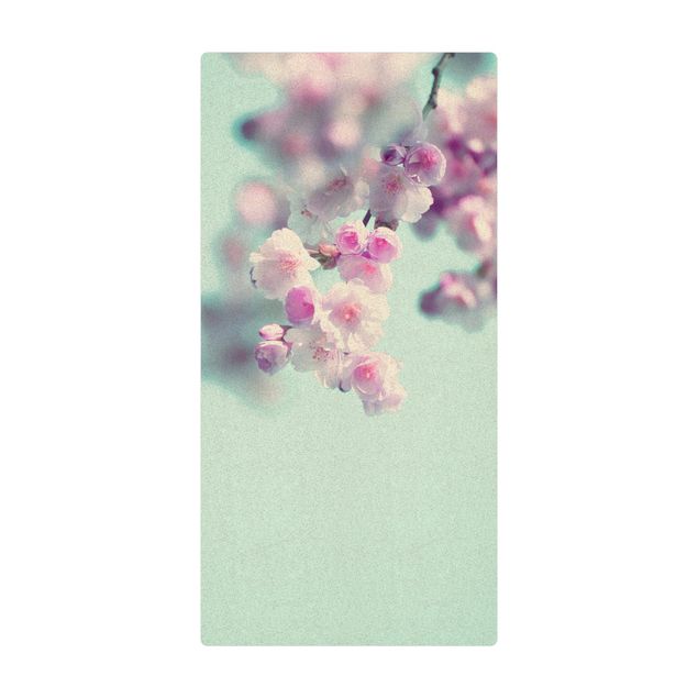 Tapis en liège - Colourful Cherry Blossoms - Format portrait 1:2