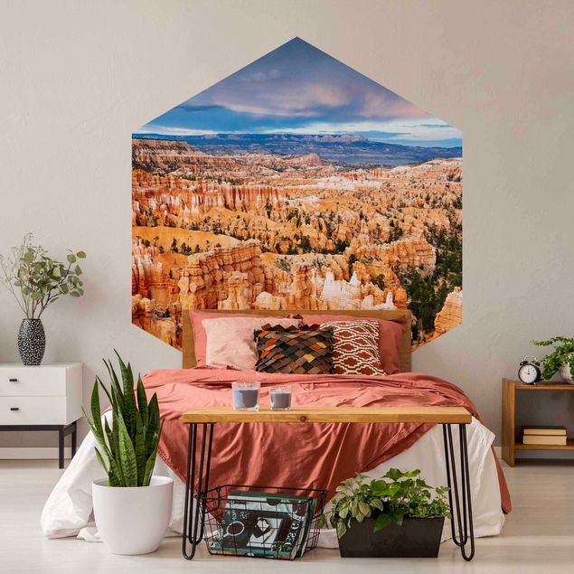 Papier peint panoramique paysage Flamme de couleur du Grand Canyon