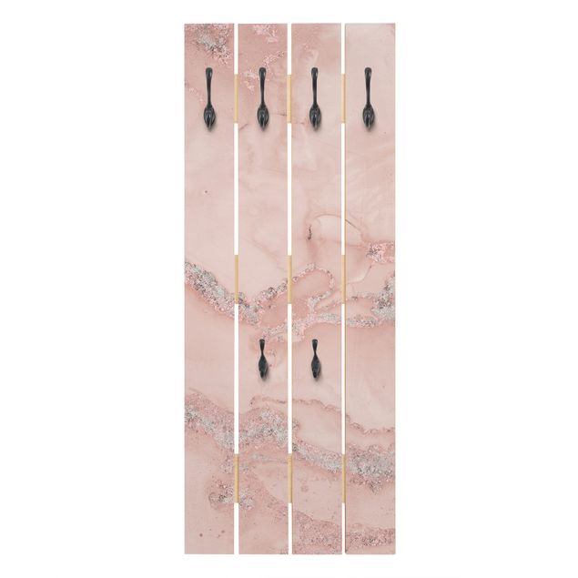 Tableaux de Andrea Haase Expériences de couleurs - Marbre rose clair et paillettes