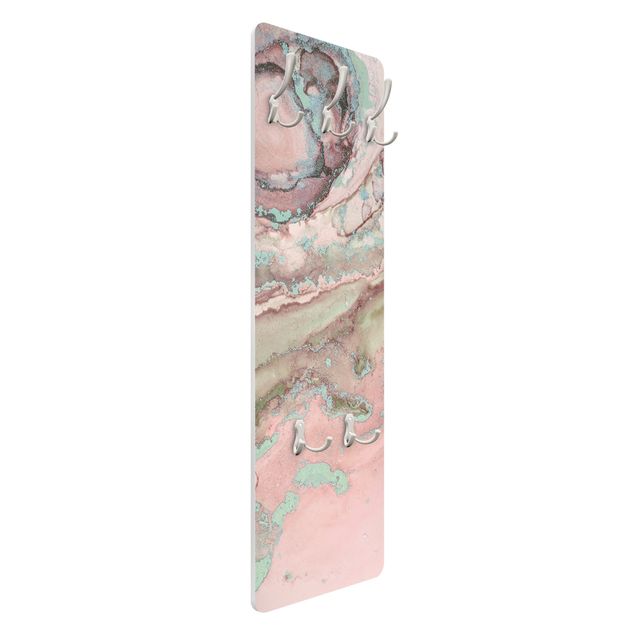 Porte-manteau - Colour Experiments Marble Light Pink And Turquoise