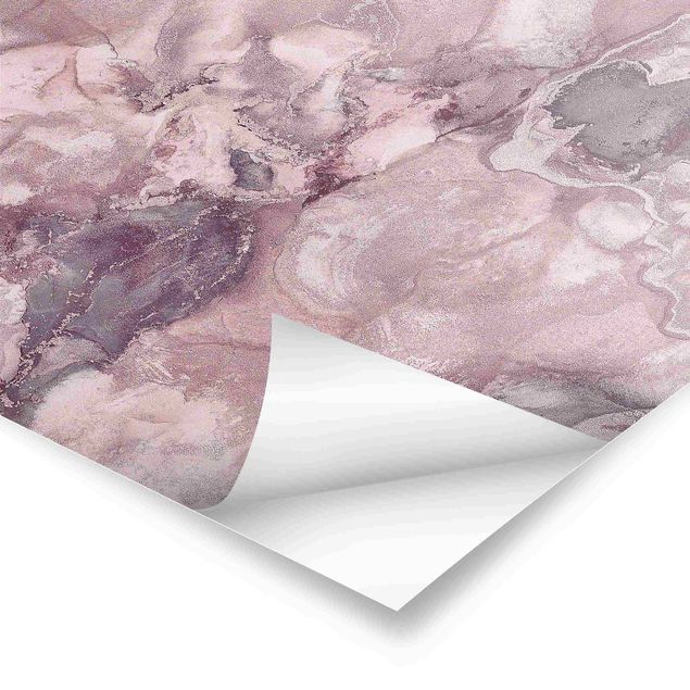 Tableaux muraux Expériences de couleurs - Marbre - violet