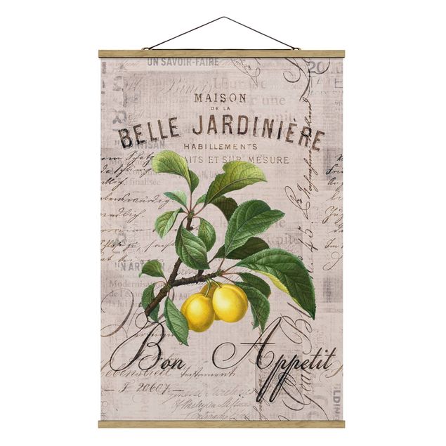 Tableau style vintage Collage Shabby Chic - Prune